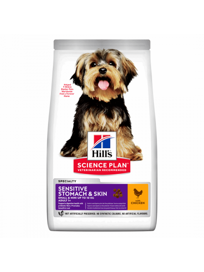 Hills SP Adult Sensitive Stomach & Skin Small & Mini Κοτόπουλο 1.5kg